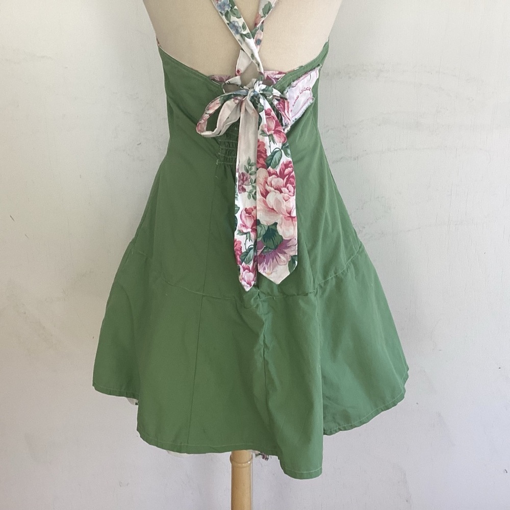 Upcycle Annie Fit/Flare Sweetheart Neckupcycled Floral Kentucky Derby Dress.L - Picture 10 of 14
